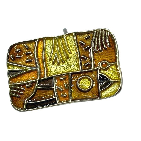 David Anderson Sterling Silver Four Seasons Autumn Enameled Cufflinks Norway - Picture 3 of 10